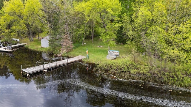 9407 St Odilia Beach Rd, Vermilion Lake Twp, MN 55790 - dock with a view of trees and a water view