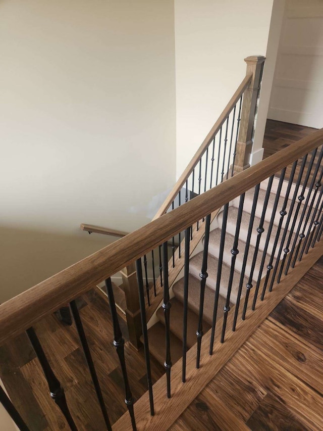 8800 86th Ave N, Greenfield, MN 55373 - stairway with wood finished floors
