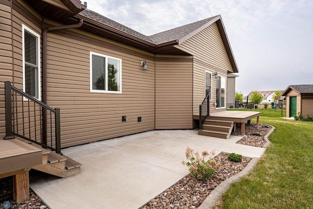 7214 Eagle Pointe Dr S, Fargo, ND 58104 - view of patio featuring a deck