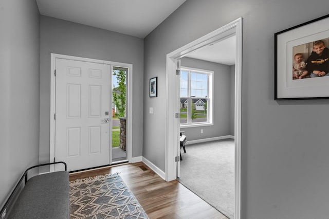 9842 51st St NE, Saint Michael, MN 55376 - entryway featuring wood finished floors and baseboards