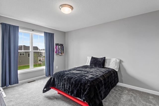 9842 51st St NE, Saint Michael, MN 55376 - bedroom featuring carpet floors, baseboards, and a textured ceiling