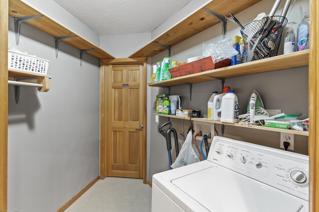 22165 Harlow Ave, Helena Twp, MN 55352 - washroom with washer / clothes dryer and baseboards