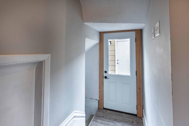 113 7th Ave SE, Elbow Lake, MN 56531 - entryway with light wood-type flooring and a textured ceiling
