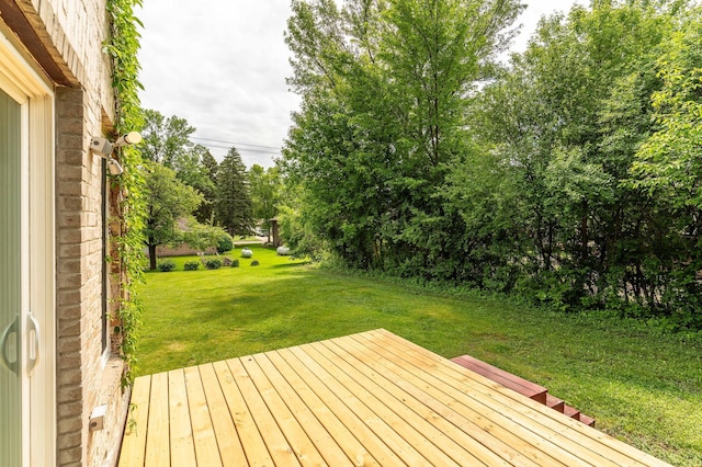 113 7th Ave SE, Elbow Lake, MN 56531 - wooden terrace featuring a yard and view of scattered trees