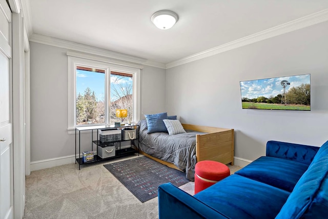75 Oregon Ave S, Golden Valley, MN 55426 - bedroom with baseboards, carpet floors, and crown molding
