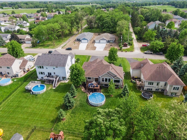 227 Maple Ln, Jordan, MN 55352 - aerial view of residential area featuring a pool