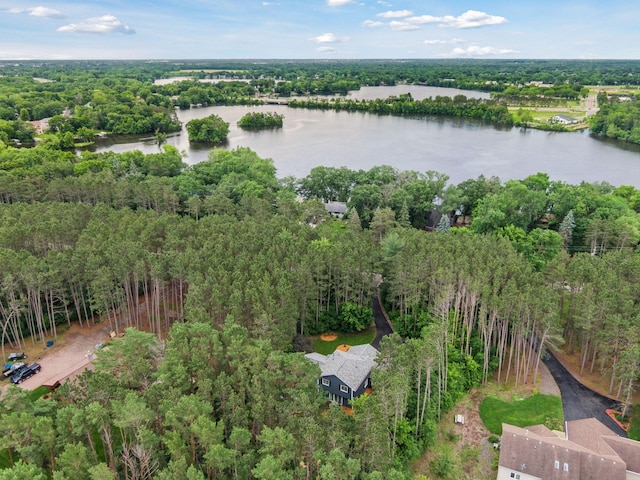 13171 Island View Dr NW, Elk River, MN 55330 - aerial overview of property's location featuring a nearby body of water and a heavily wooded area