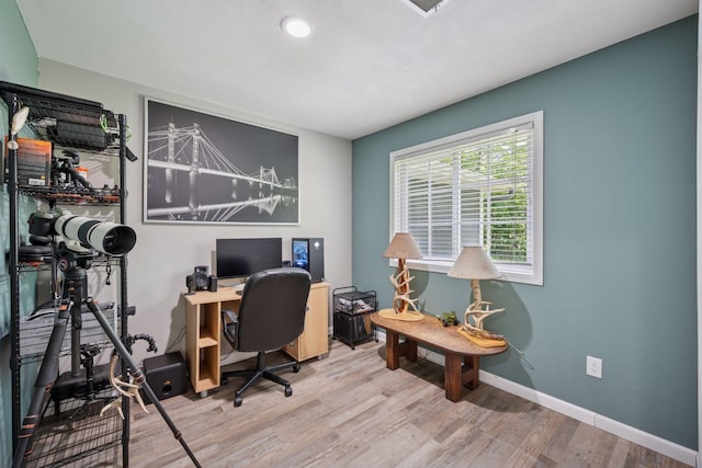 13171 Island View Dr NW, Elk River, MN 55330 - office with wood finished floors and recessed lighting