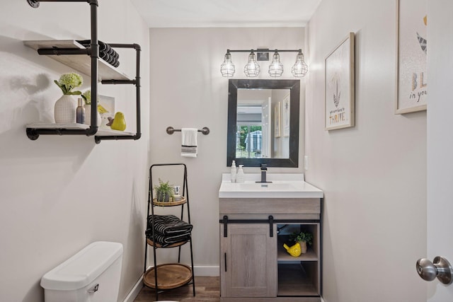 13171 Island View Dr NW, Elk River, MN 55330 - bathroom with vanity and wood finished floors