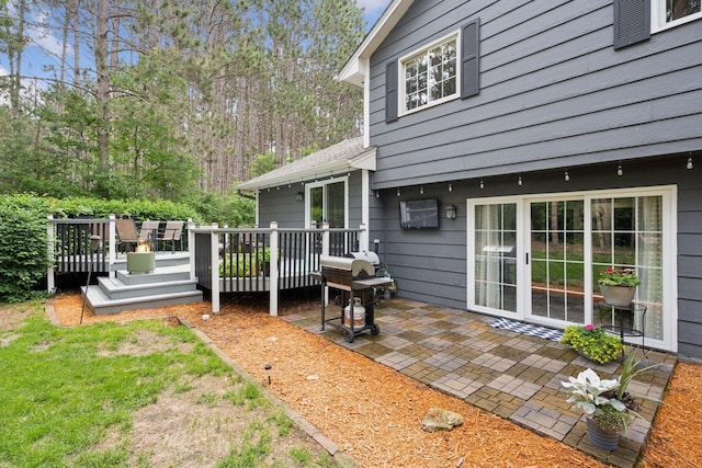 13171 Island View Dr NW, Elk River, MN 55330 - exterior space with a patio and area for grilling