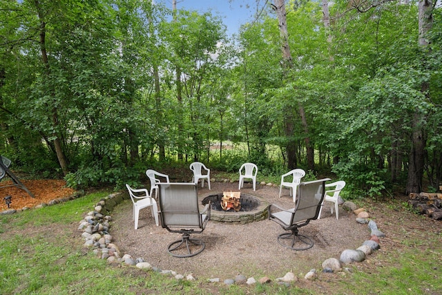 13171 Island View Dr NW, Elk River, MN 55330 - view of yard with a fire pit