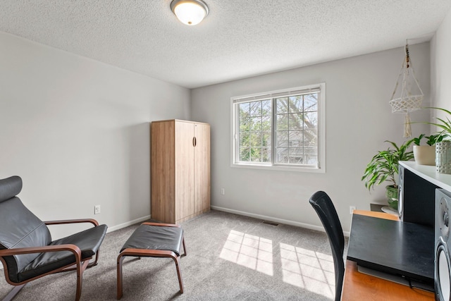 13055 Europa Trail Way N Unit A, Hugo, MN 55038 - home office featuring a textured ceiling, baseboards, and light carpet
