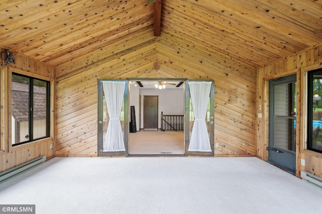 10425 Quaker Ln N, Maple Grove, MN 55369 - unfurnished sunroom featuring baseboard heating, plenty of natural light, and a baseboard heating unit