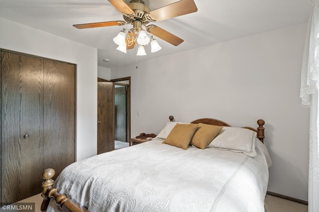 10425 Quaker Ln N, Maple Grove, MN 55369 - carpeted bedroom featuring a closet and a ceiling fan