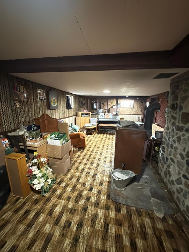 107 3rd Ave, Bellingham, MN 56212 - community lobby with beam ceiling