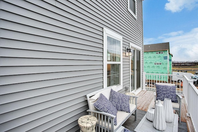 12549 Guadalcanal Cir NE Unit E, Blaine, MN 55449 - view of wooden balcony featuring a wooden deck