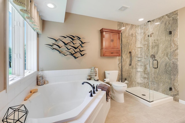 2301 170th Ln NW, Andover, MN 55304 - full bathroom with toilet, a bath, and a stall shower