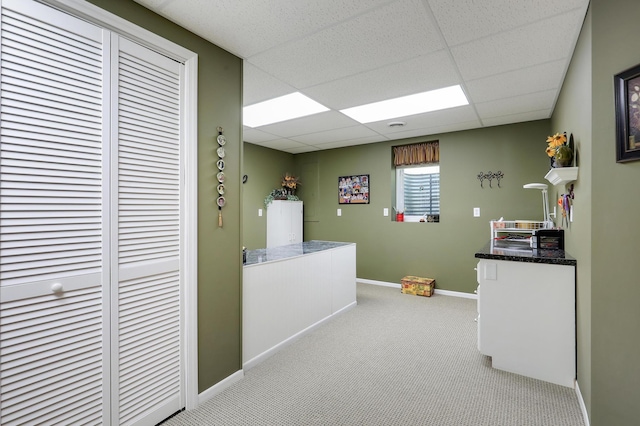 2301 170th Ln NW, Andover, MN 55304 - corridor with carpet floors, baseboards, and a drop ceiling