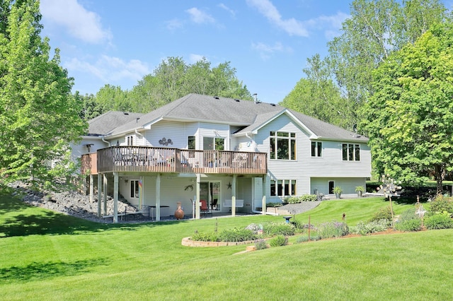 2301 170th Ln NW, Andover, MN 55304 - back of house with a deck and a lawn