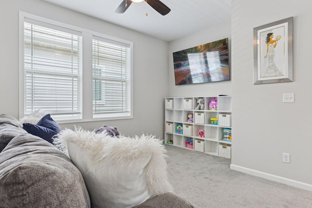 8094 Arrowwood Ln N, Maple Grove, MN 55369 - carpeted bedroom featuring multiple windows, baseboards, and a ceiling fan
