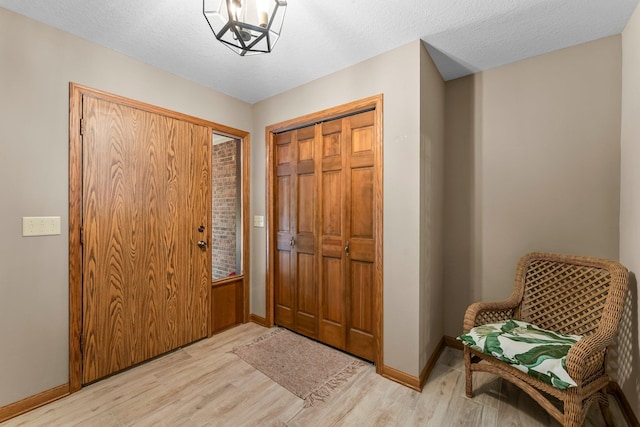 674 Mound Ave, Shoreview, MN 55126 - entryway featuring light wood-type flooring and a textured ceiling