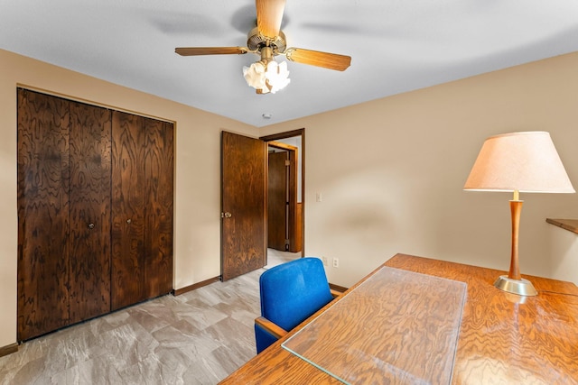 674 Mound Ave, Shoreview, MN 55126 - unfurnished office featuring a ceiling fan and baseboards