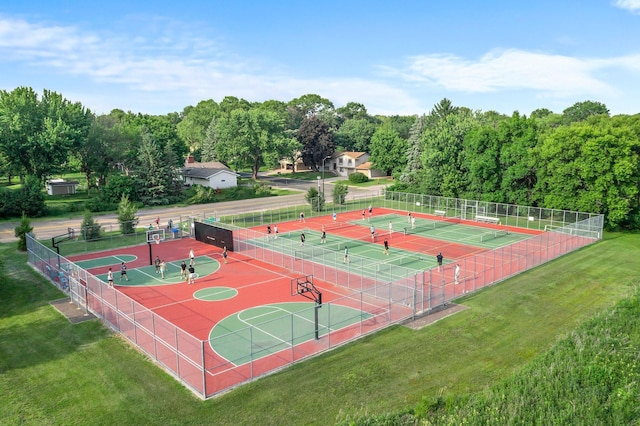 674 Mound Ave, Shoreview, MN 55126 - view of basketball court with community basketball court and a tennis court