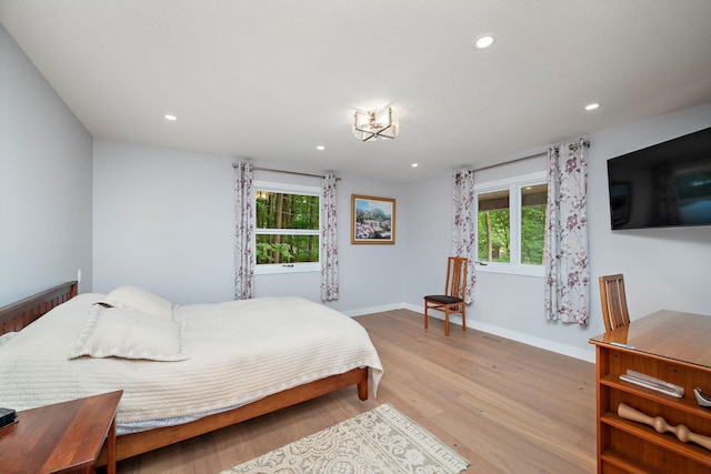 27755 Island View Rd, Shorewood, MN 55331 - bedroom with wood finished floors, baseboards, and recessed lighting