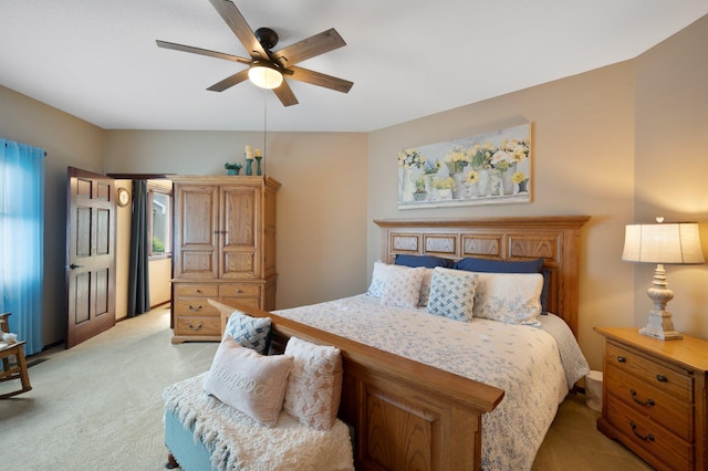 145 Bluebird Ln, Clearwater, MN 55320 - bedroom with light colored carpet and ceiling fan