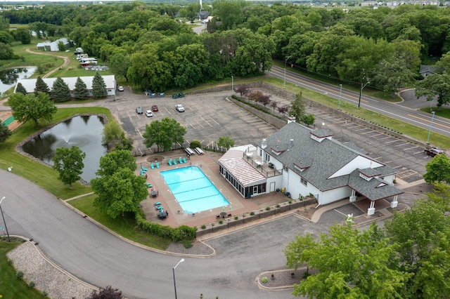 145 Bluebird Ln, Clearwater, MN 55320 - bird's eye view of a nearby body of water and a pool