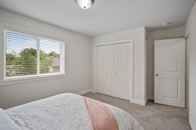 18301 100th Ave N, Osseo, MN 55311 - carpeted bedroom with multiple windows, a textured ceiling, baseboards, and a closet
