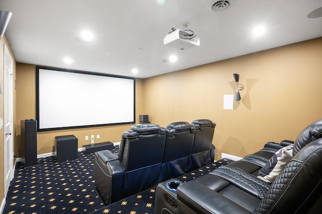 18301 100th Ave N, Osseo, MN 55311 - carpeted home theater featuring baseboards and recessed lighting