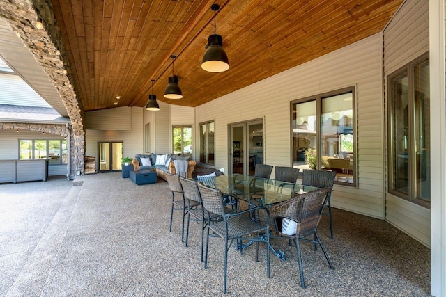 24534 474th Ln, Elysian Twp, MN 56028 - view of patio featuring an outdoor hangout area