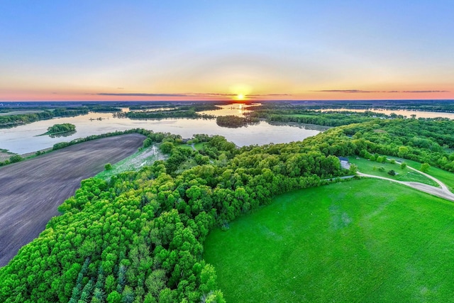 24534 474th Ln, Elysian Twp, MN 56028 - aerial view at dusk of a water view