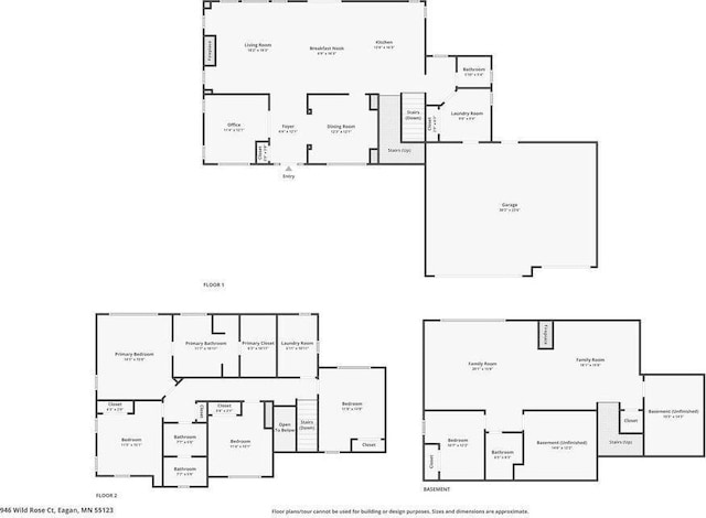 946 Wild Rose Ct, Eagan, MN 55123 - view of property floor plan