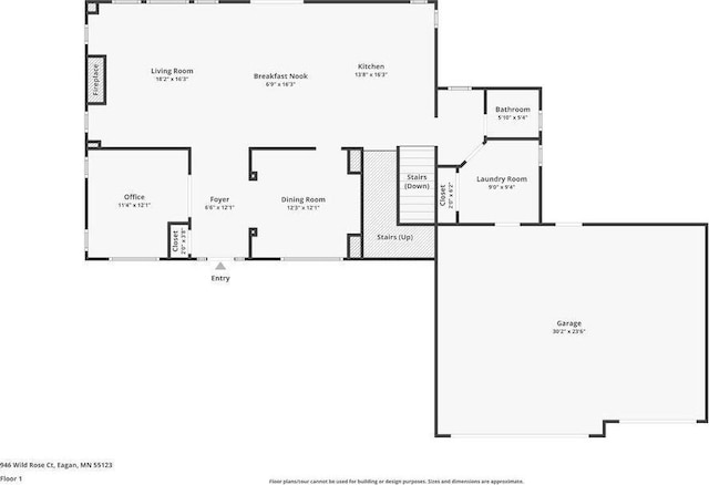 946 Wild Rose Ct, Eagan, MN 55123 - view of property floor plan