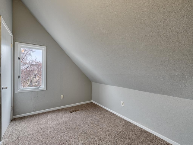 818 Edmund Ave, Saint Paul, MN 55104 - additional living space featuring lofted ceiling, carpet, and baseboards