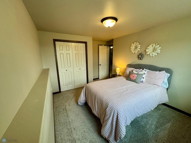 1743 46th Ave S, Moorhead, MN 56560 - bedroom with carpet floors, a closet, and baseboards