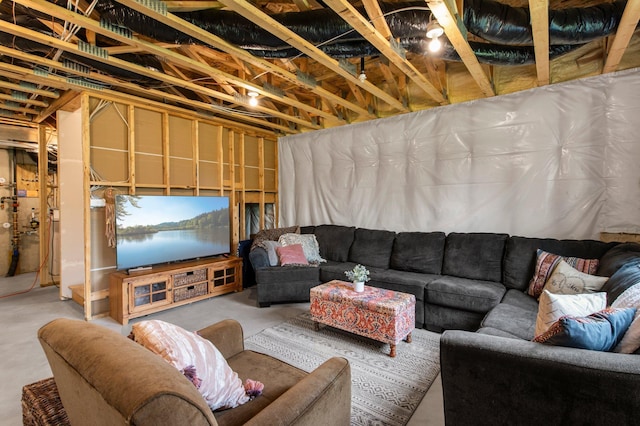 14834 Willemite Way NW, Ramsey, MN 55303 - living room featuring concrete flooring