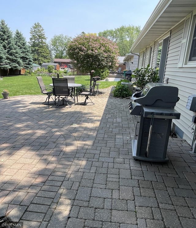 705 Turril St, Le Sueur, MN 56058 - view of patio / terrace with outdoor dining area and area for grilling