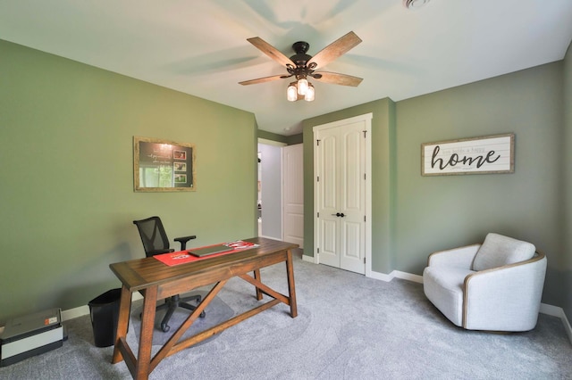 16460 Sanctuary Way, Brainerd, MN 56401 - carpeted office space featuring baseboards and a ceiling fan