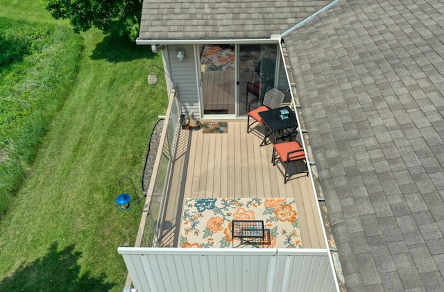 735 Highview Ct, Saint Croix Falls, WI 54024 - view of wooden deck