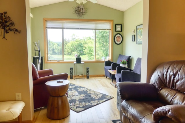 735 Highview Ct, Saint Croix Falls, WI 54024 - living area with vaulted ceiling and wood finished floors