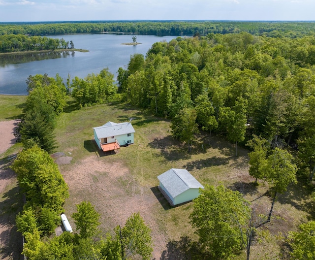 27681 Moser Dr, Jackson Twp, WI 54893 - view from above of property with a nearby body of water and a forest
