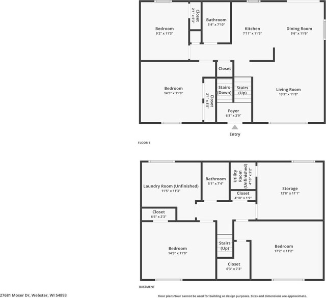 27681 Moser Dr, Jackson Twp, WI 54893 - property floor plan