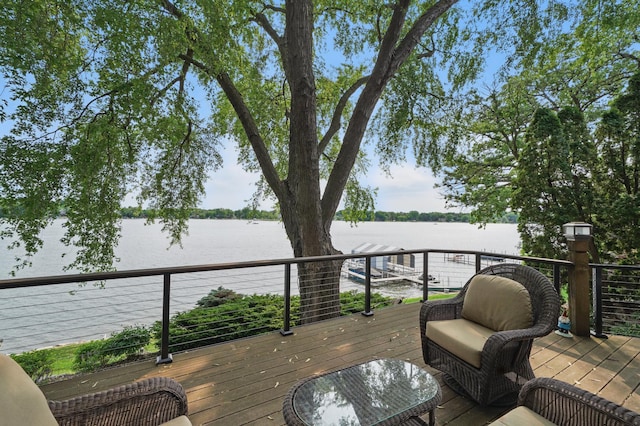 5035 Wren Rd, Mound, MN 55364 - wooden deck with a water view