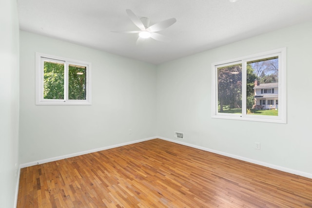 6540 Zealand Ave N, Brooklyn Park, MN 55428 - unfurnished room with plenty of natural light, light wood finished floors, and a ceiling fan