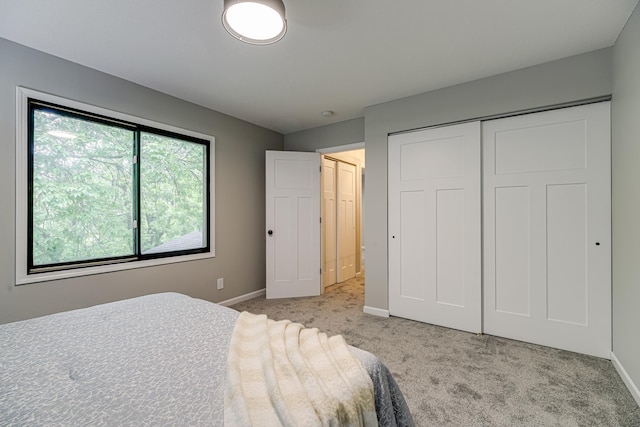 1034 Carmel Ct, Shoreview, MN 55126 - bedroom with baseboards, light carpet, and a closet