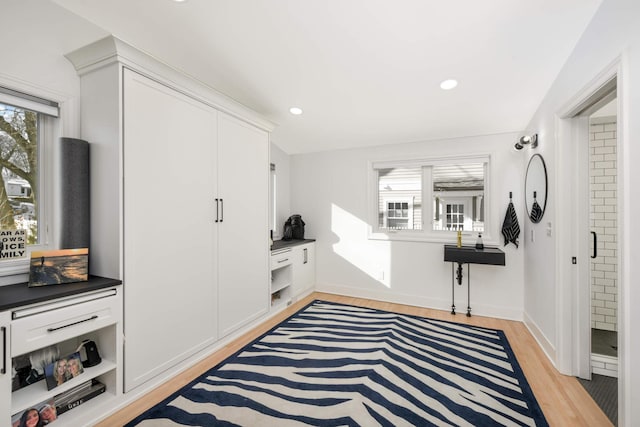 150 1st St, Excelsior, MN 55331 - entryway featuring light wood finished floors, plenty of natural light, recessed lighting, and baseboards