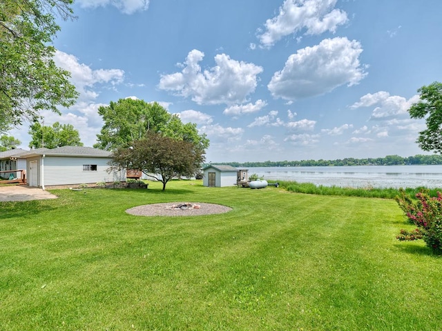 46427 Cambridge Dr, Stanchfield, MN 55080 - view of grassy yard with a water view